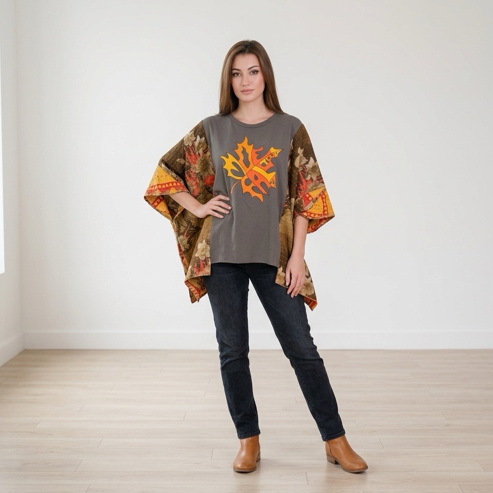Handcrafted Upcycled MOE Kantha Tunic NWT ONE SIZE